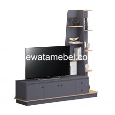 Rak TV Ukuran 160 - SIANTANO CENA WU - 01 / Slate Grey - Light Wood 